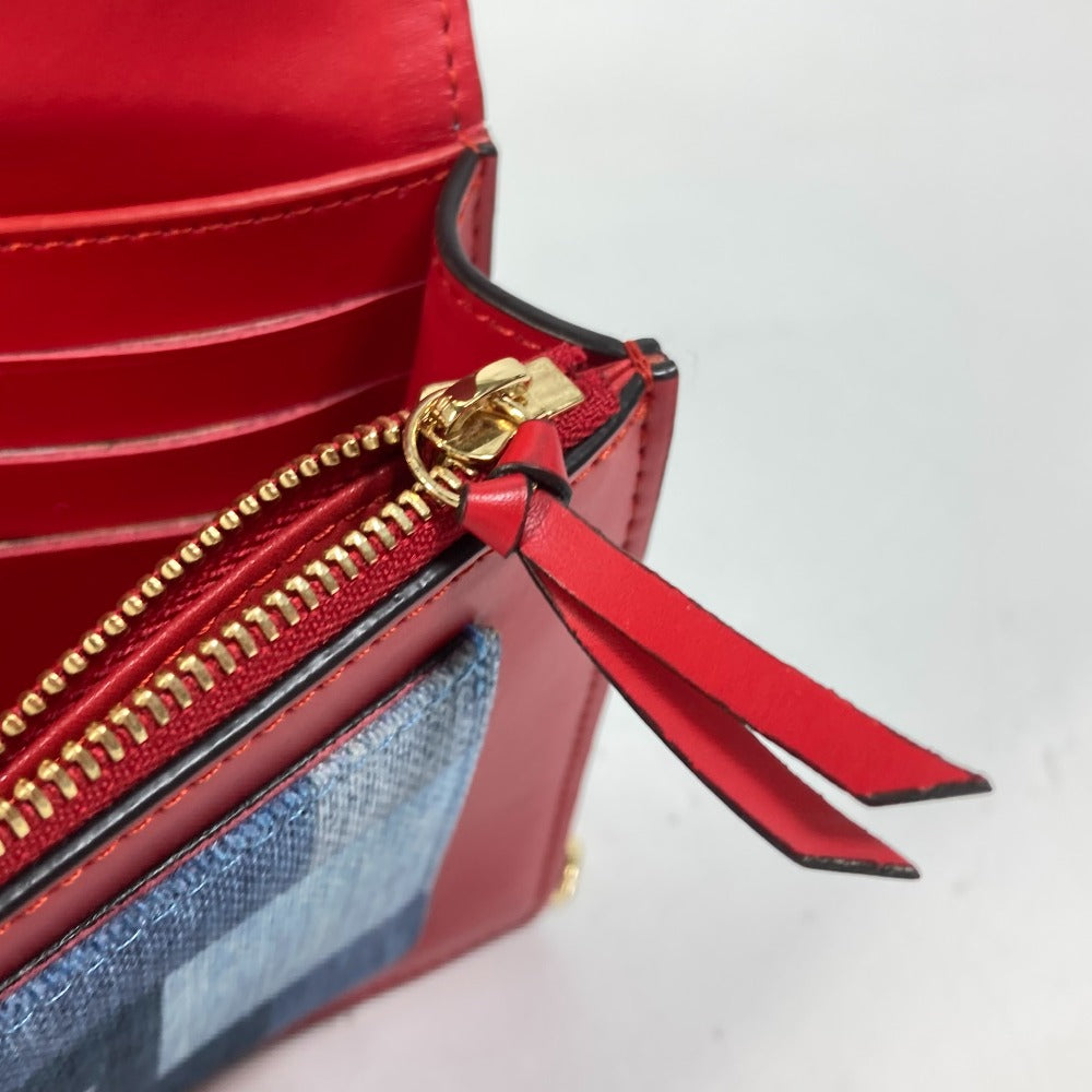 LOUIS VUITTON M69036 Monogram Denim Portefeuille Flore Chain Wallet Long Wallet Shoulder Bag Monogram Denim Women's Blue