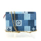 LOUIS VUITTON M69036 Monogram Denim Portefeuille Flore Chain Wallet Long Wallet Shoulder Bag Monogram Denim Women's Blue