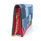 LOUIS VUITTON M69036 Monogram Denim Portefeuille Flore Chain Wallet Long Wallet Shoulder Bag Monogram Denim Women's Blue