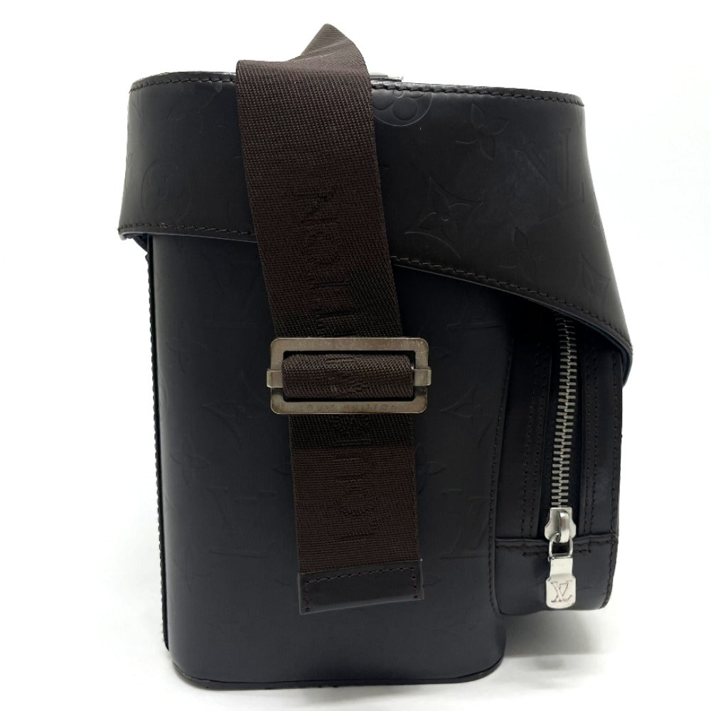 LOUIS VUITTON M46510 Monogram Glace Charlie Camera Shoulder Bag in Monogram Glace Leather, Unisex, Cafe Brown