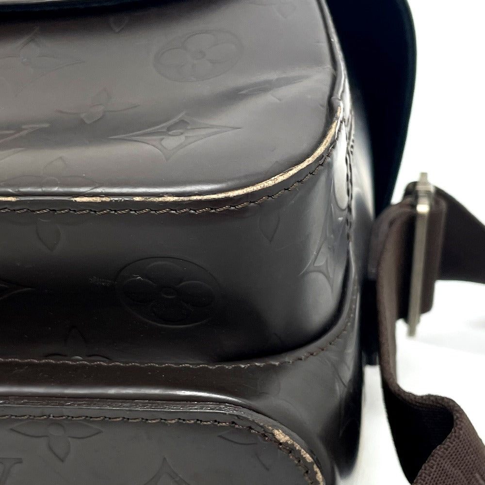 LOUIS VUITTON M46510 Monogram Glace Charlie Camera Shoulder Bag in Monogram Glace Leather, Unisex, Cafe Brown