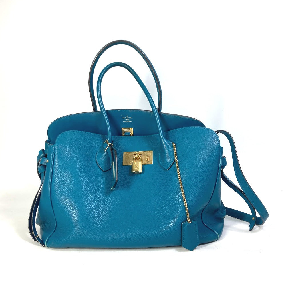 LOUIS VUITTON M55023 Handbag/Tote Bag, Mila MM 2-Way Crossbody/Shoulder Bag, Leather, Women's, Colvert Blue