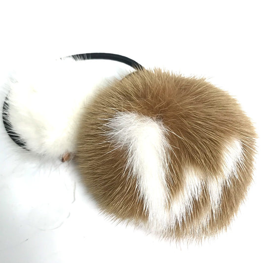 LOUIS VUITTON M77738 シュシュ・ヴィゾン LV コージー ヘアアクセサリー ヘアゴム シュシュ ファー レディース ブラウン