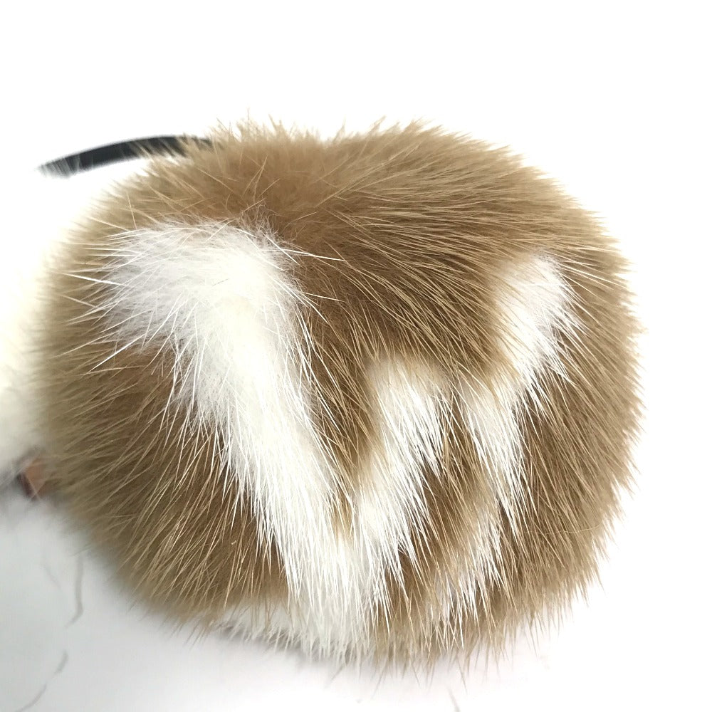 LOUIS VUITTON M77738 Scrunchie Vison LV Cozy Hair Accessory Hair Tie Scrunchie Fur Women's Brown