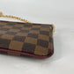 LOUIS VUITTON N63091 Damier Pochette Milla MM Accessory Pouch Bag Shoulder Bag Chain Bag Damier Canvas Women's Brown