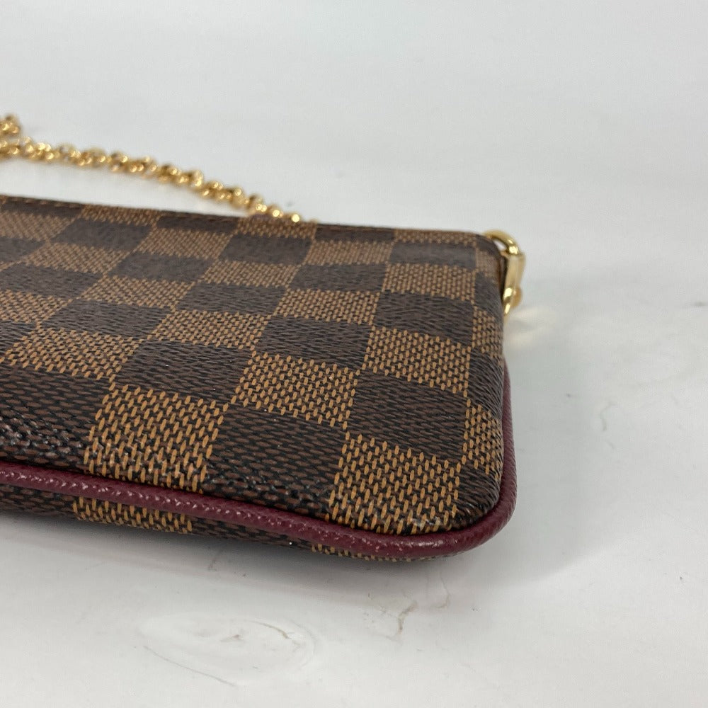 LOUIS VUITTON N63091 Damier Pochette Milla MM Accessory Pouch Bag Shoulder Bag Chain Bag Damier Canvas Women's Brown