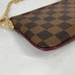 LOUIS VUITTON N63091 Damier Pochette Milla MM Accessory Pouch Bag Shoulder Bag Chain Bag Damier Canvas Women's Brown