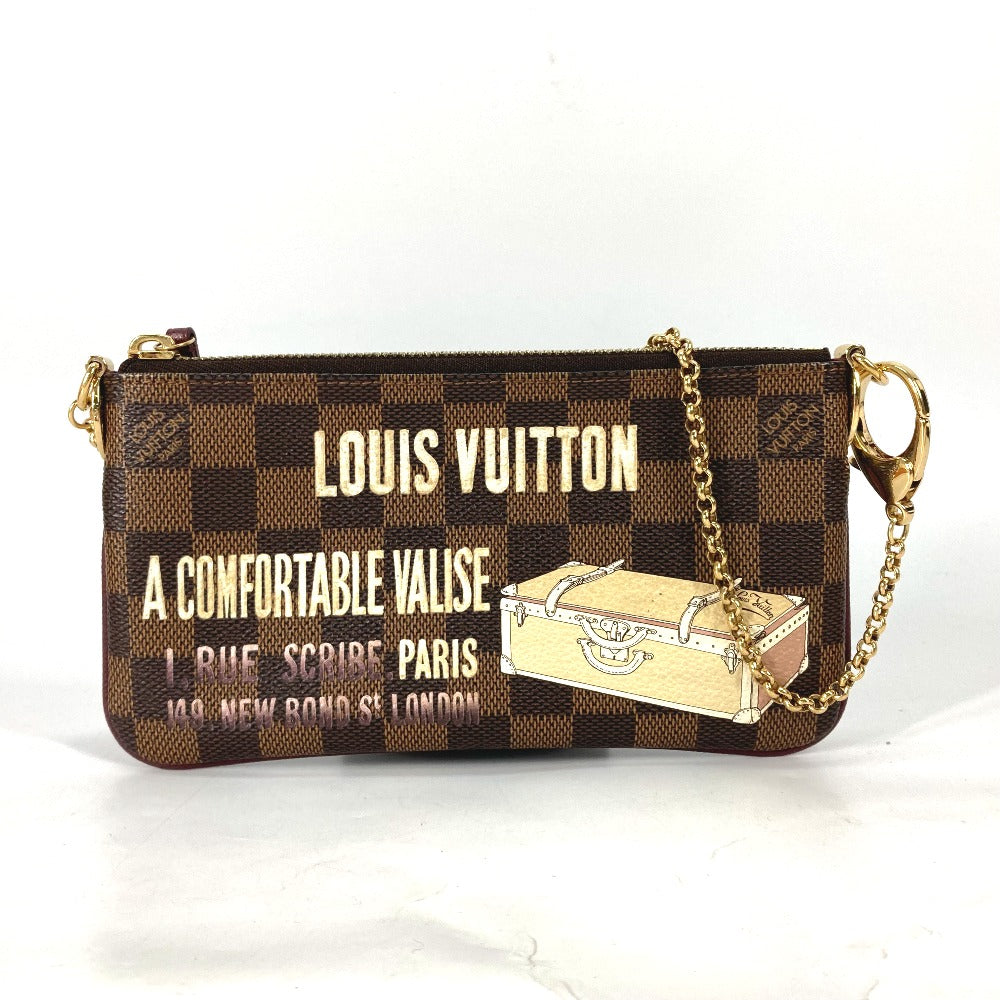 LOUIS VUITTON N63091 Damier Pochette Milla MM Accessory Pouch Bag Shoulder Bag Chain Bag Damier Canvas Women's Brown