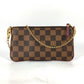 LOUIS VUITTON N63091 Damier Pochette Milla MM Accessory Pouch Bag Shoulder Bag Chain Bag Damier Canvas Women's Brown
