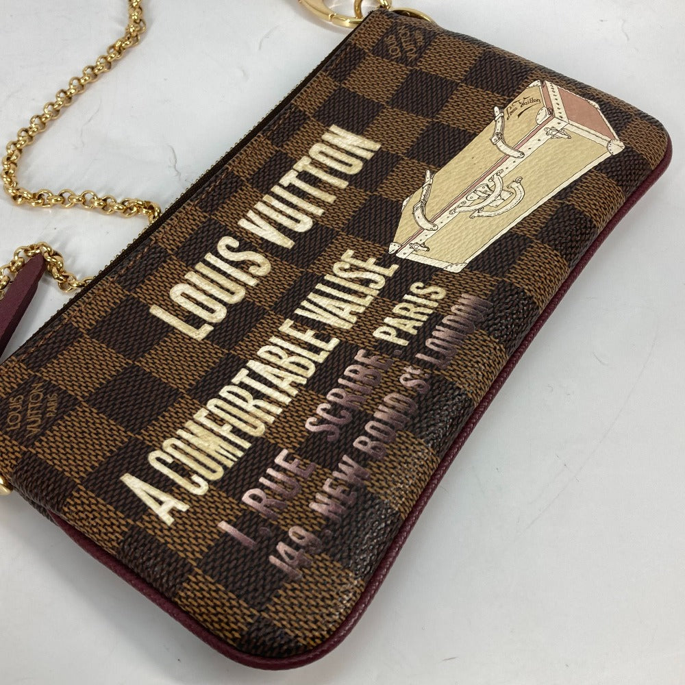 LOUIS VUITTON N63091 Damier Pochette Milla MM Accessory Pouch Bag Shoulder Bag Chain Bag Damier Canvas Women's Brown
