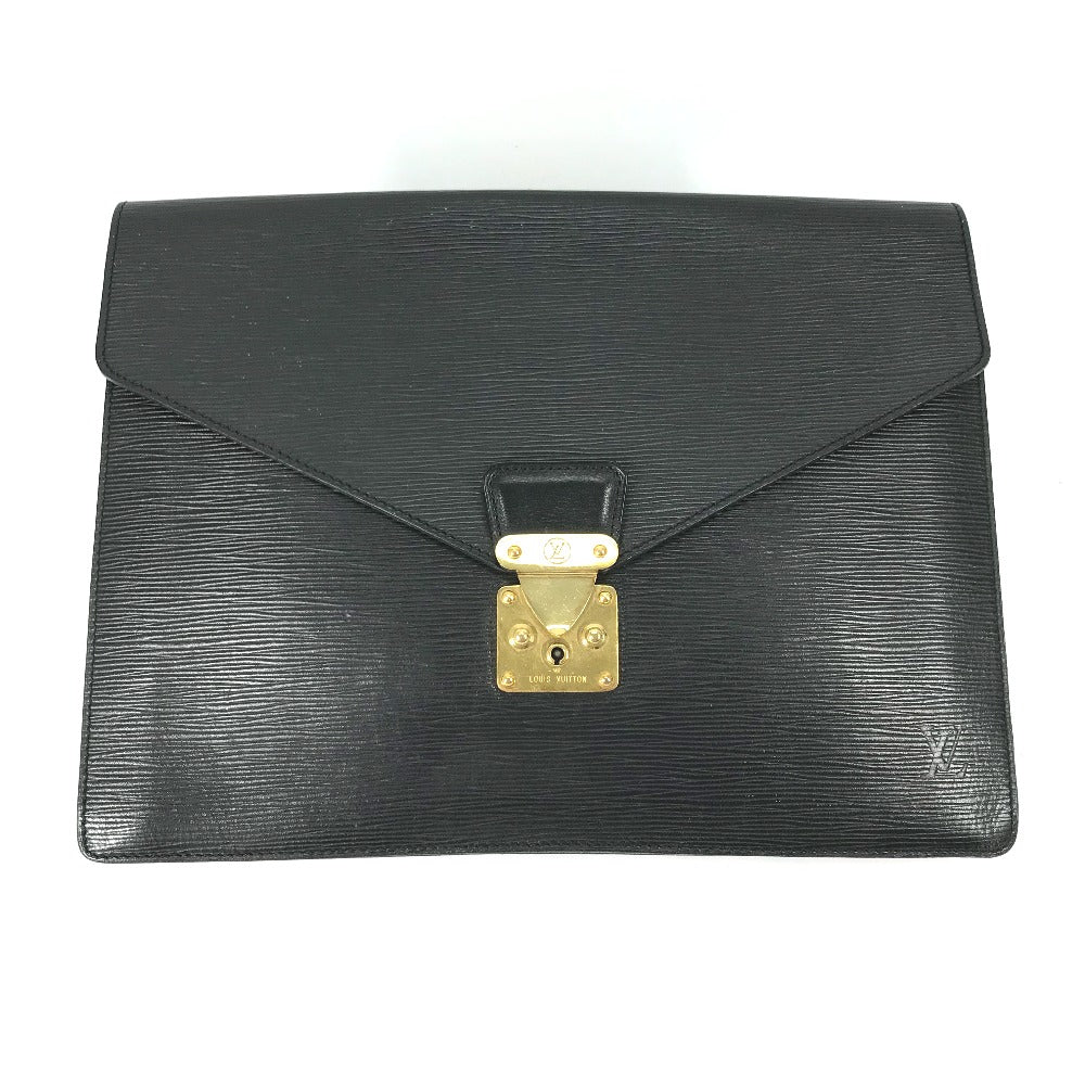 LOUIS VUITTON M54452 Epi Leather Porte-Document Case, Document Case, Clutch Bag, Men's, Noir Black