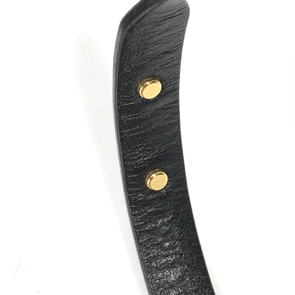 LOUIS VUITTON M8025F Monogram Flower Cruiser Bracelet, Leather Bangle Bracelet, Black, Women's