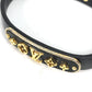 LOUIS VUITTON M8025F Monogram Flower Cruiser Bracelet, Leather Bangle Bracelet, Black, Women's