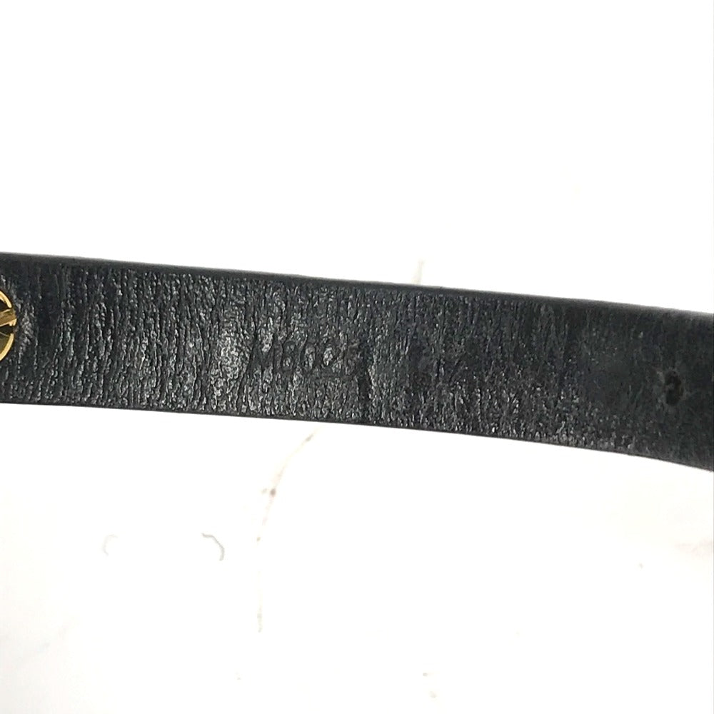 LOUIS VUITTON M8025F Monogram Flower Cruiser Bracelet, Leather Bangle Bracelet, Black, Women's