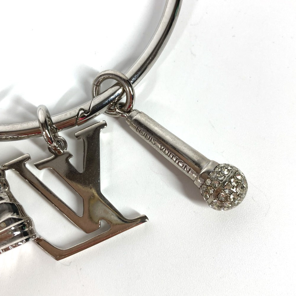 LOUIS VUITTON M68854 マイク ラインストーン スニーカー ポルトクレ・ラウンドリング バッグチャーム キーリング キーホルダー メタル メンズ シルバー