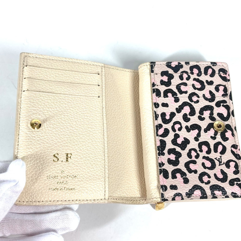 LOUIS VUITTON M80754 モノグラムアンプラント ポルトフォイユ・クレア ワイルドアットハート レオパード 豹 2つ折り財布 モノグラムアンプラントレザー レディース - brandshop-reference