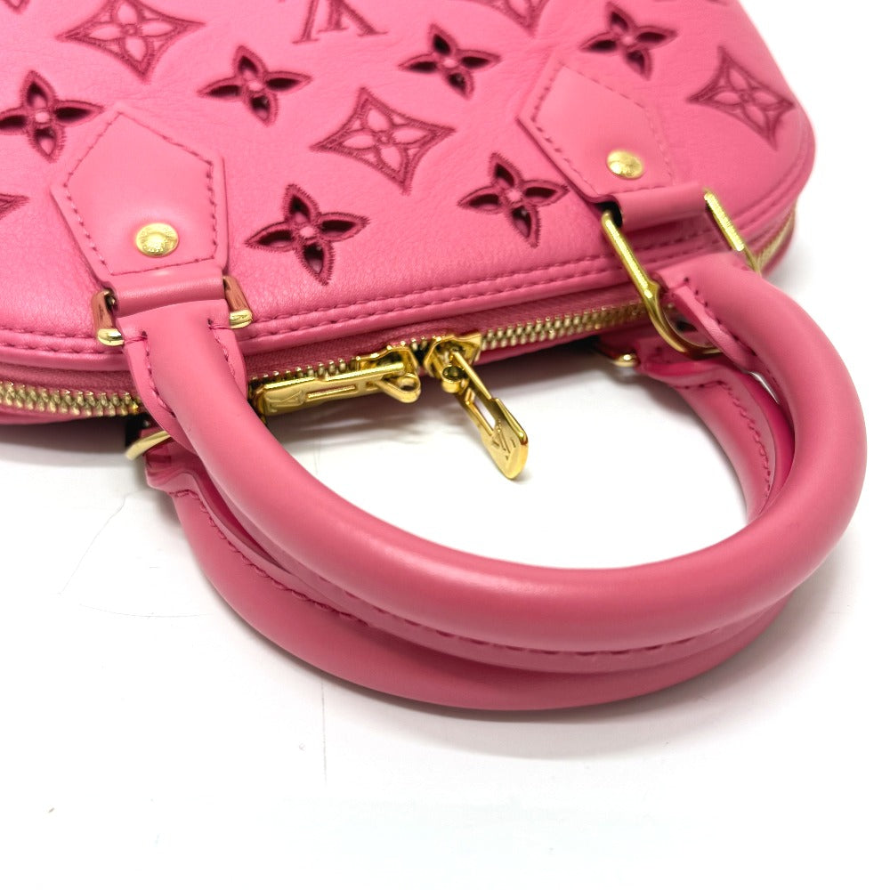 LOUIS VUITTON M22878 LV Broderie Anglaise Alma BB 2-Way Leather Handbag, Women's, Pink