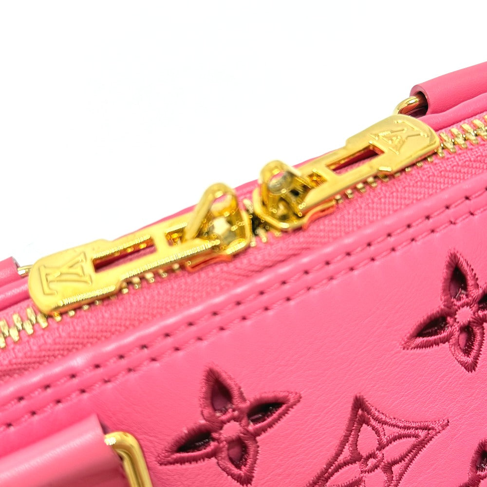 LOUIS VUITTON M22878 LV Broderie Anglaise Alma BB 2-Way Leather Handbag, Women's, Pink
