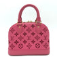 LOUIS VUITTON M22878 LV Broderie Anglaise Alma BB 2-Way Leather Handbag, Women's, Pink