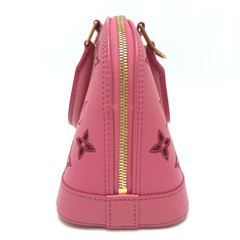 LOUIS VUITTON M22878 LV Broderie Anglaise Alma BB 2-Way Leather Handbag, Women's, Pink
