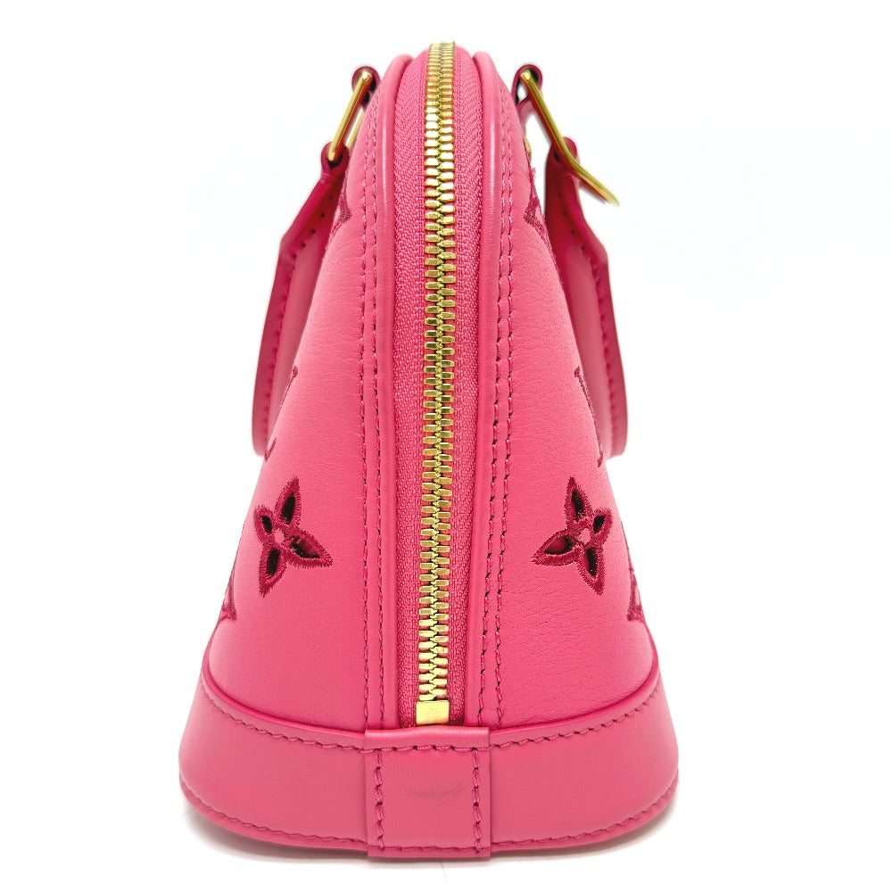 LOUIS VUITTON M22878 LV Broderie Anglaise Alma BB 2-Way Leather Handbag, Women's, Pink