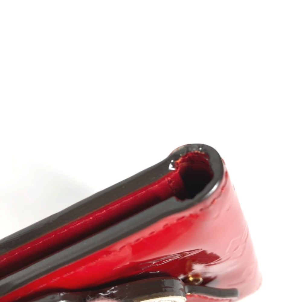 LOUIS VUITTON M62317 モノグラム ヴェルニ ポルトフォイユ・ヴィクトリーヌ コンパクトウォレット ラインストーン 3つ折り財布 モノグラムヴェルニ レディース レッド