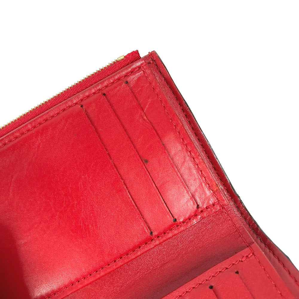 LOUIS VUITTON M62317 モノグラム ヴェルニ ポルトフォイユ・ヴィクトリーヌ コンパクトウォレット ラインストーン 3つ折り財布 モノグラムヴェルニ レディース レッド