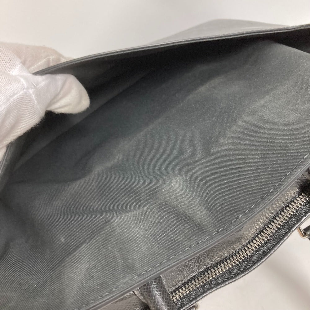 LOUIS VUITTON M30440 Taiga Alex 2-Way Bag, Shoulder Bag, Crossbody Bag, Tote Bag, Business Bag, Taiga Leather, Men's, Ardoise, Black