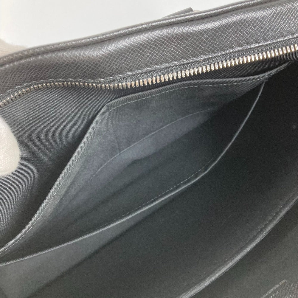 LOUIS VUITTON M30440 Taiga Alex 2-Way Bag, Shoulder Bag, Crossbody Bag, Tote Bag, Business Bag, Taiga Leather, Men's, Ardoise, Black