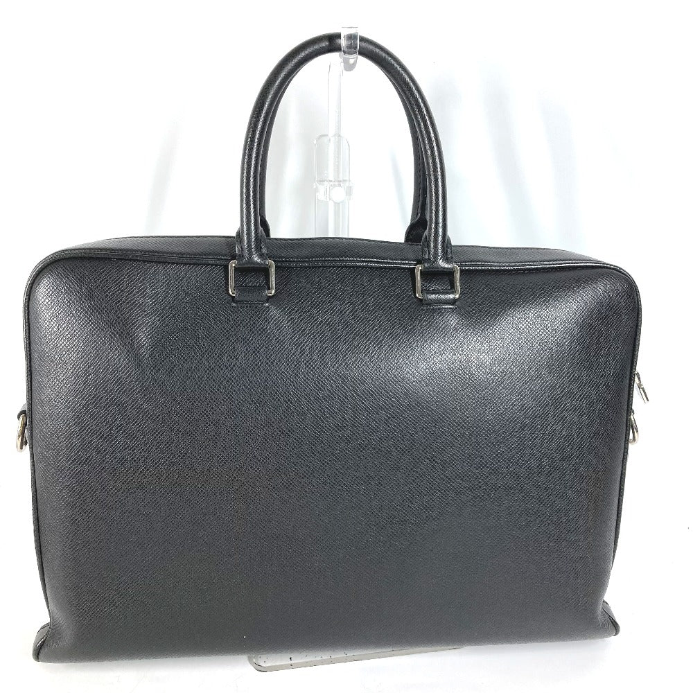 LOUIS VUITTON M30440 Taiga Alex 2-Way Bag, Shoulder Bag, Crossbody Bag, Tote Bag, Business Bag, Taiga Leather, Men's, Ardoise, Black