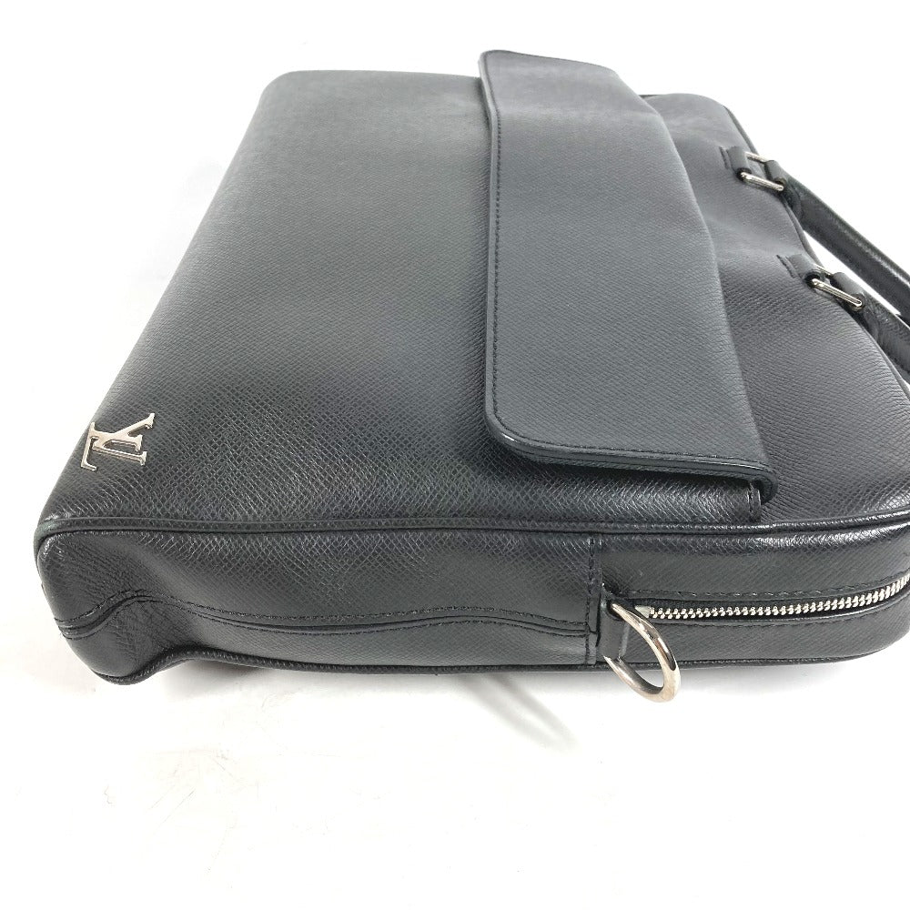 LOUIS VUITTON M30440 Taiga Alex 2-Way Bag, Shoulder Bag, Crossbody Bag, Tote Bag, Business Bag, Taiga Leather, Men's, Ardoise, Black
