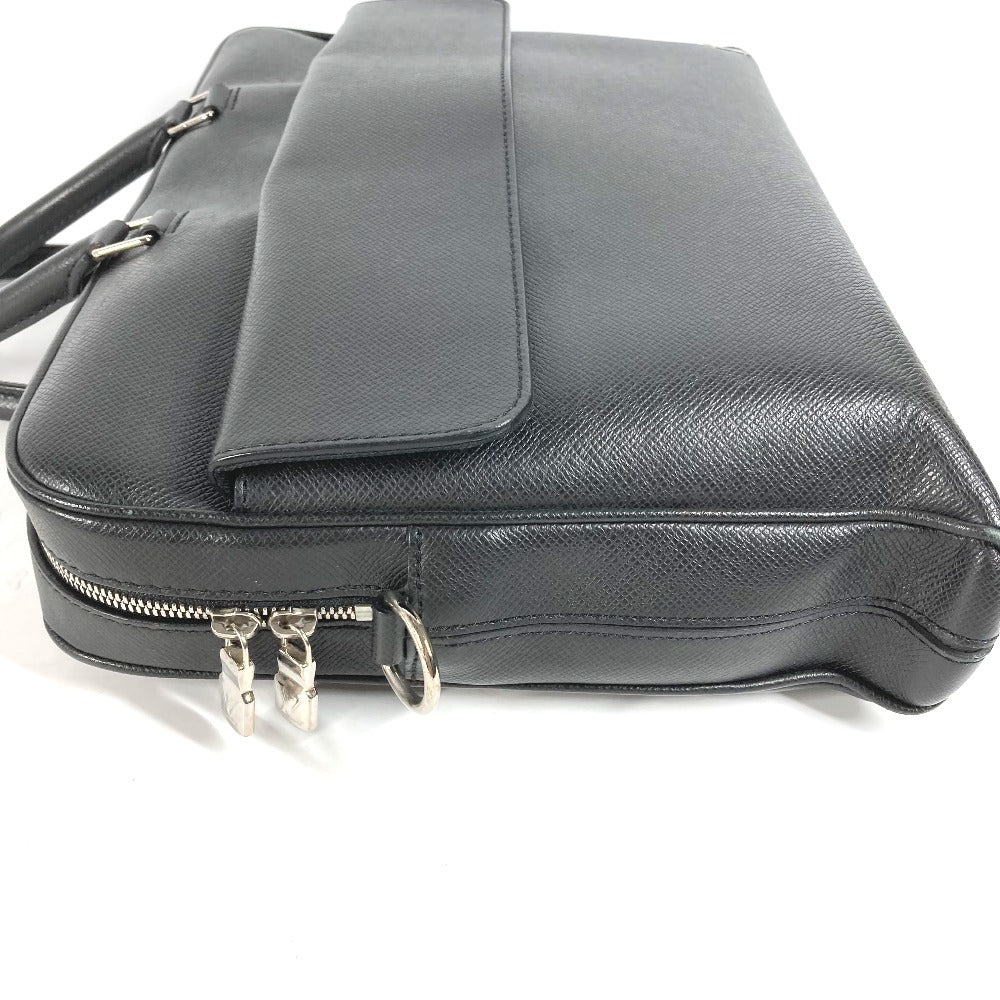 LOUIS VUITTON M30440 Taiga Alex 2-Way Bag, Shoulder Bag, Crossbody Bag, Tote Bag, Business Bag, Taiga Leather, Men's, Ardoise, Black