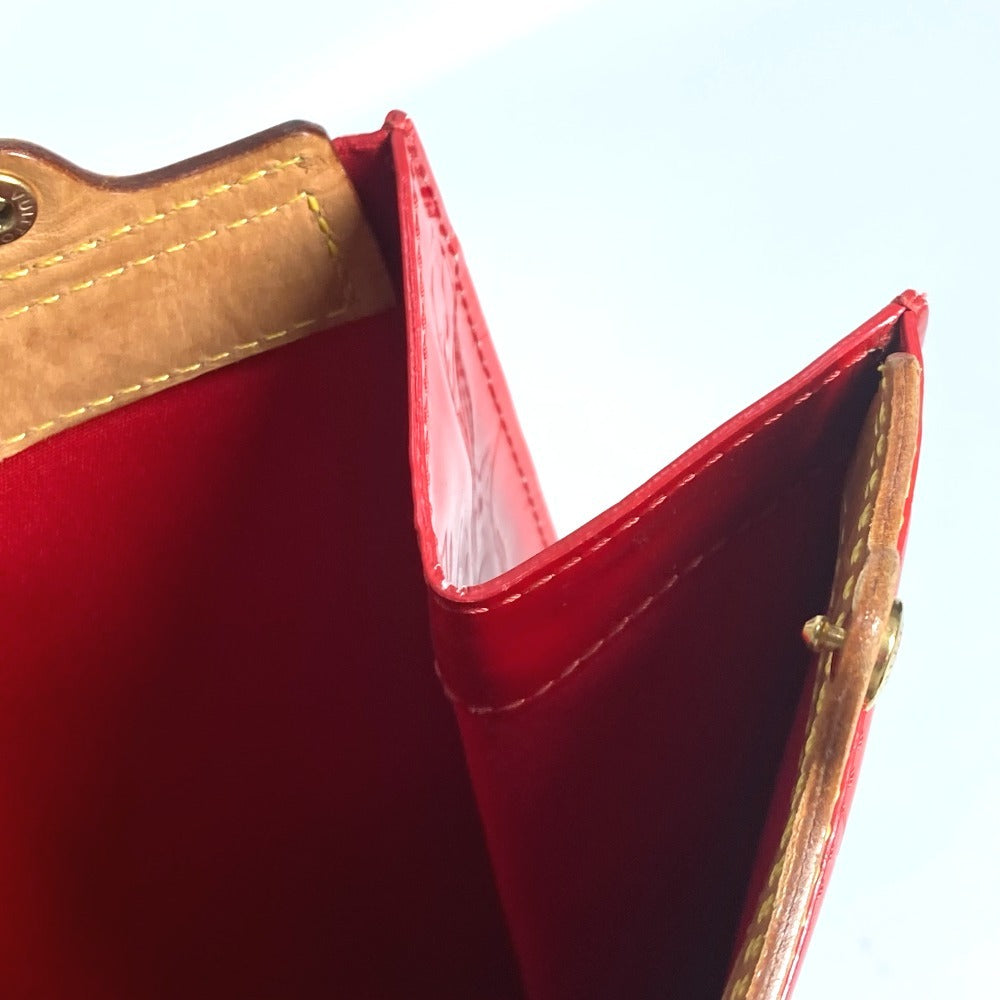 LOUIS VUITTON M91078 モノグラムヴェルニ スタントン カバン 縦型 ハンドバッグ モノグラムヴェルニ レディース レッド