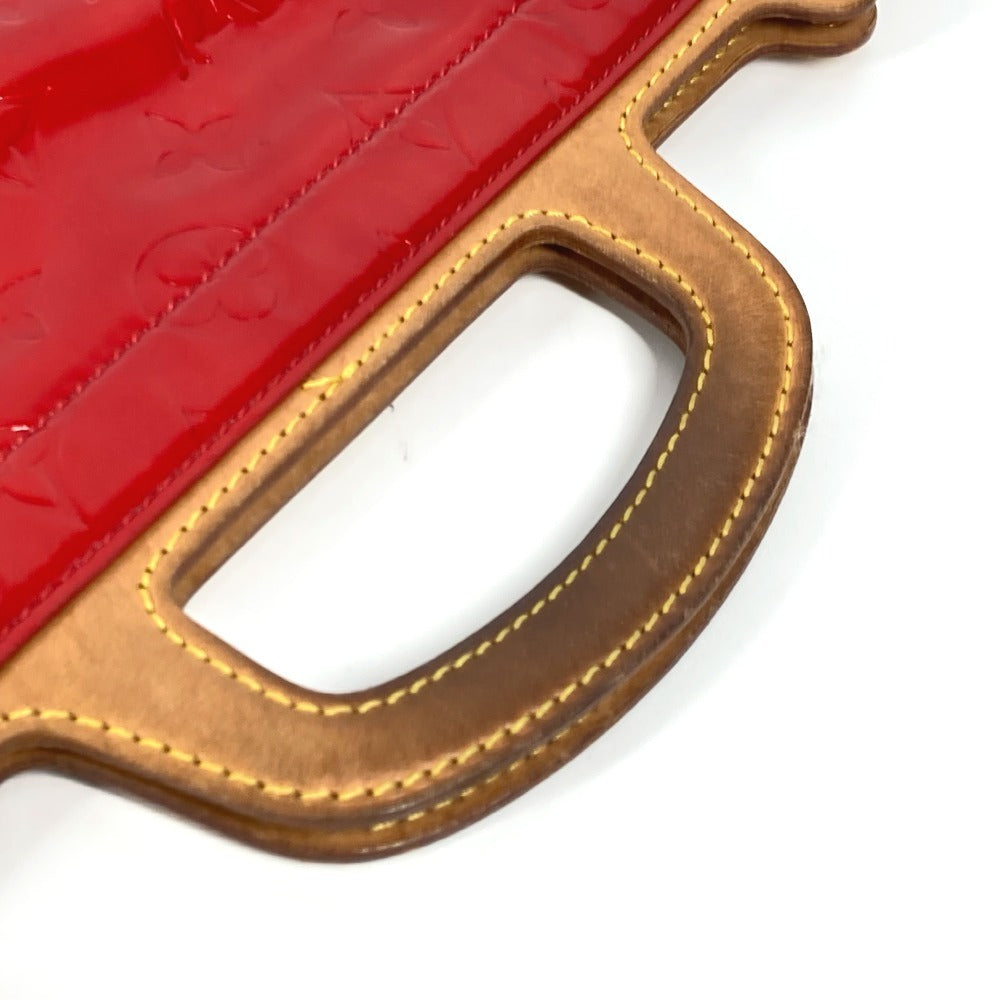 LOUIS VUITTON M91078 モノグラムヴェルニ スタントン カバン 縦型 ハンドバッグ モノグラムヴェルニ レディース レッド