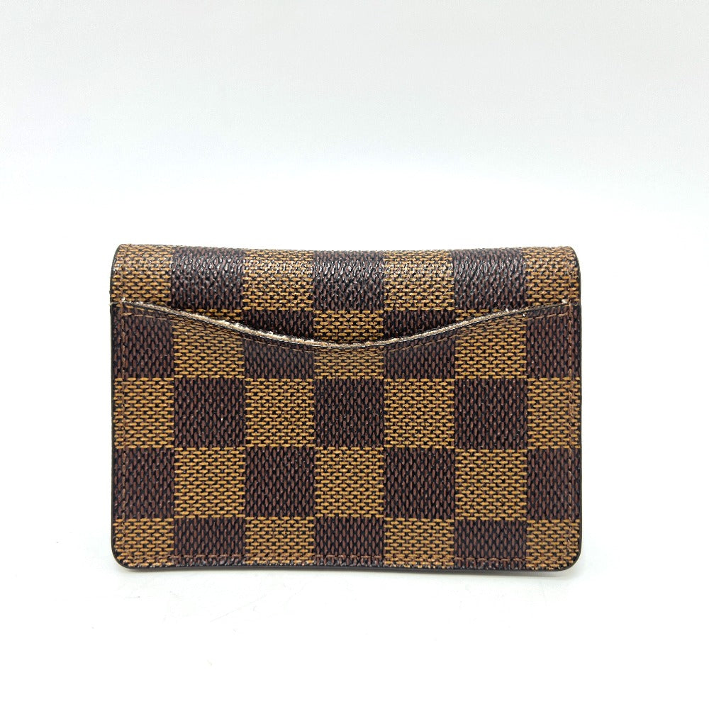 LOUIS VUITTON M60502 オーガナイザー ドゥ ポッシュ 名刺入れ ICケース カードケース ダミエキャンバス レディース エベヌ ブラウン