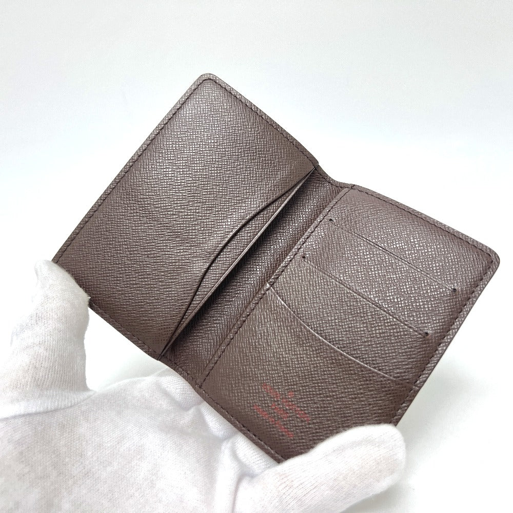 LOUIS VUITTON M60502 オーガナイザー ドゥ ポッシュ 名刺入れ ICケース カードケース ダミエキャンバス レディース エベヌ ブラウン