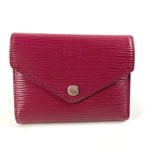 LOUIS VUITTON M62171 エピ ポルトフォイユ・ヴィクトリーヌ コンパクトウォレット 3つ折り財布 エピレザー レディース フューシャ パープル