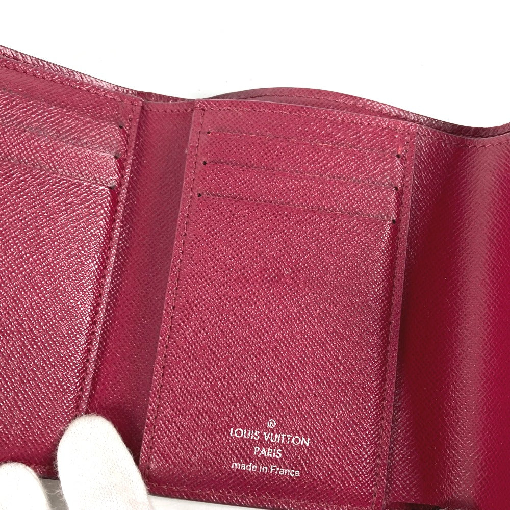 LOUIS VUITTON M62171 エピ ポルトフォイユ・ヴィクトリーヌ コンパクトウォレット 3つ折り財布 エピレザー レディース フューシャ パープル