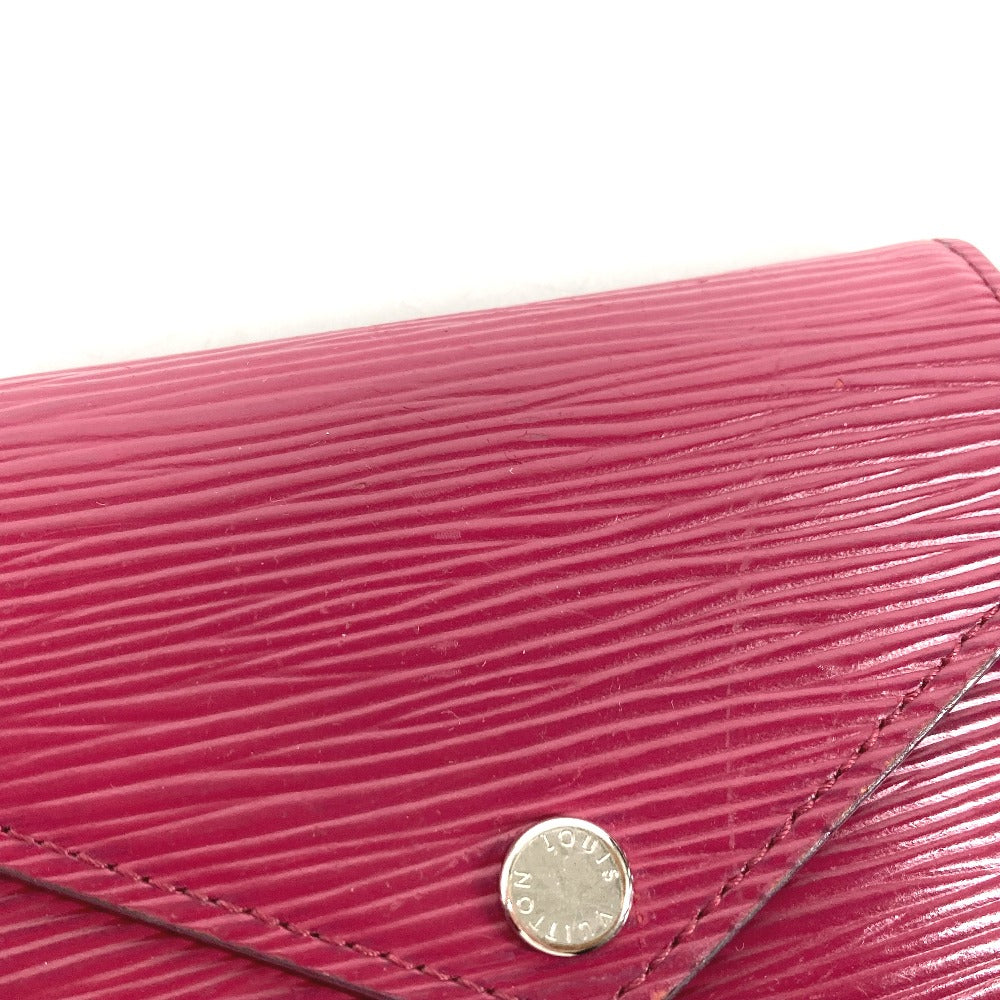LOUIS VUITTON M62171 エピ ポルトフォイユ・ヴィクトリーヌ コンパクトウォレット 3つ折り財布 エピレザー レディース フューシャ パープル