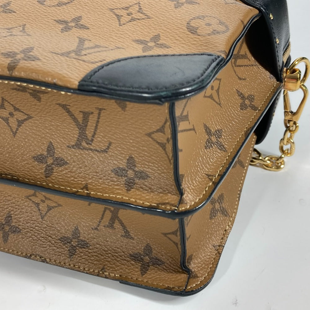 LOUIS VUITTON M43595 モノグラム リバース シティマル ミニボストンバッグ カバン チェーン ハンドバッグ モノグラムリバースキャンバス レディース ベージュ