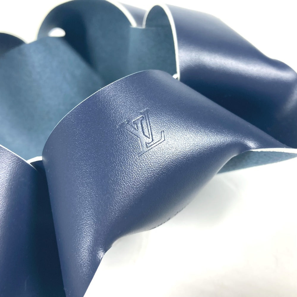 LOUIS VUITTON R95668 アトリエ・オイ オリガミボウルPM トレイ インテリア トレー ボックス BOX 小物入れ レザー ユニセックス ダークブルー ブルー