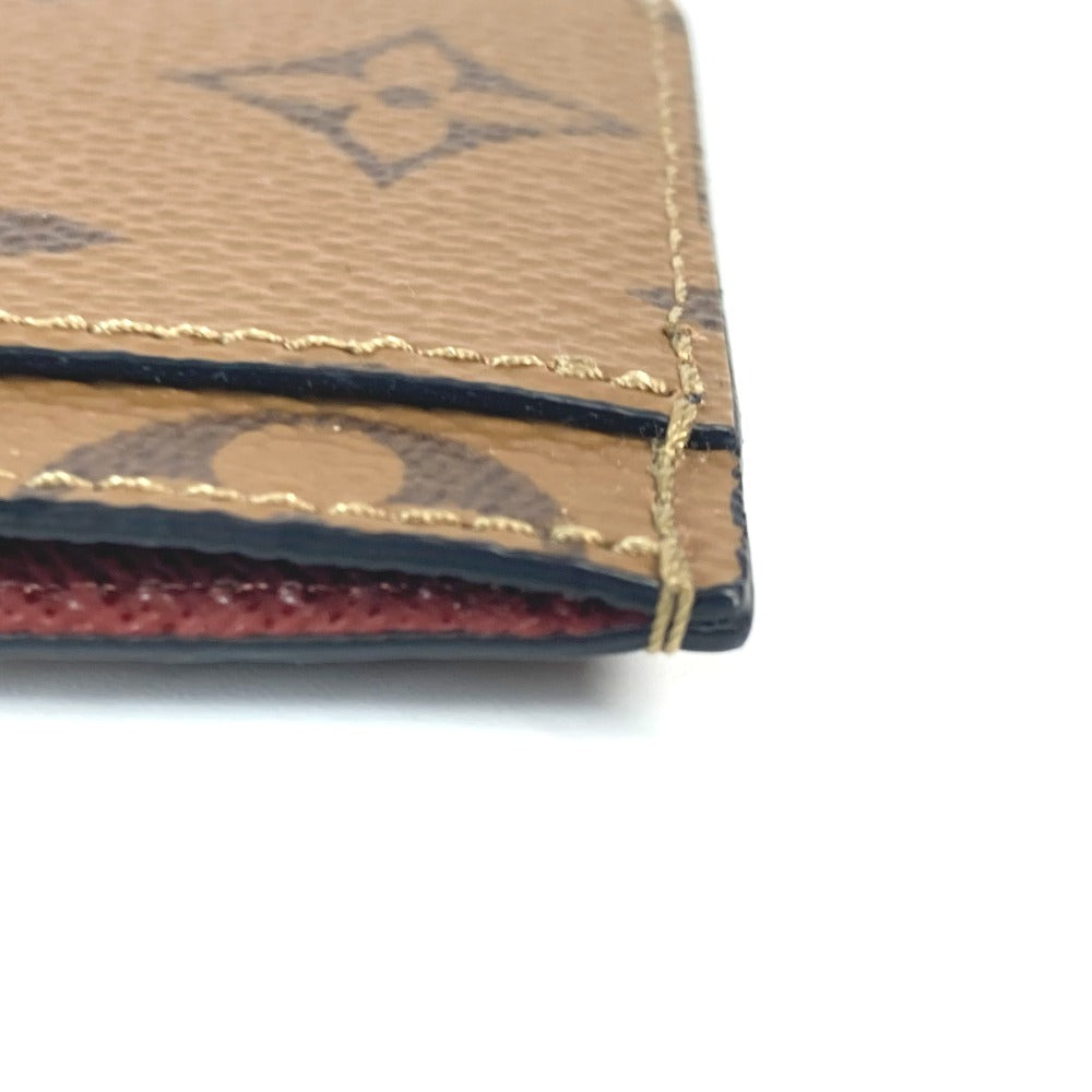 LOUIS VUITTON M83691 モノグラムリバース カードケース ポルト カルト・サーンプル 名刺入れ パスケース カードケース モノグラムリバースキャンバス レディース ブラウン - brandshop-reference
