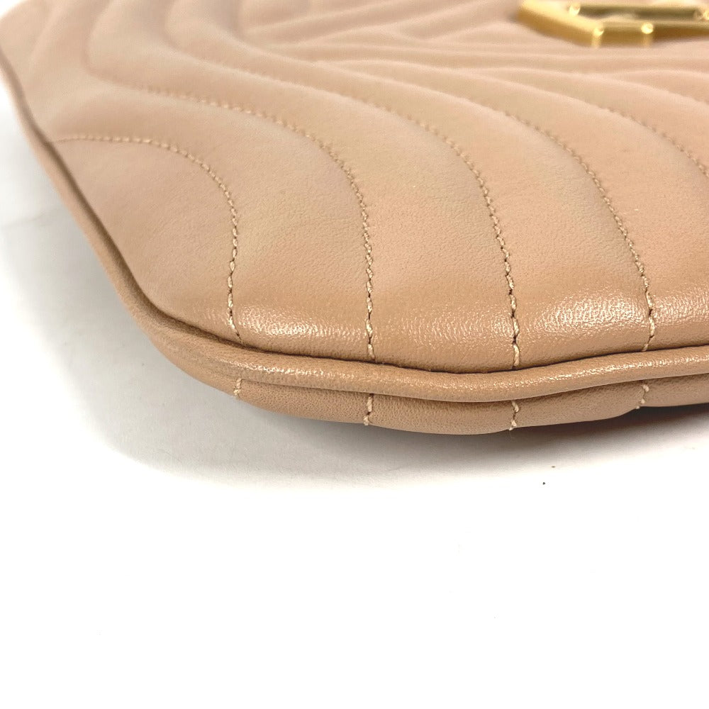 LOUIS VUITTON M68478 ニューウエーブ ポシェットジップ カバン ポーチ ストラップ付 クラッチバッグ レザー レディース ベージュ - brandshop-reference
