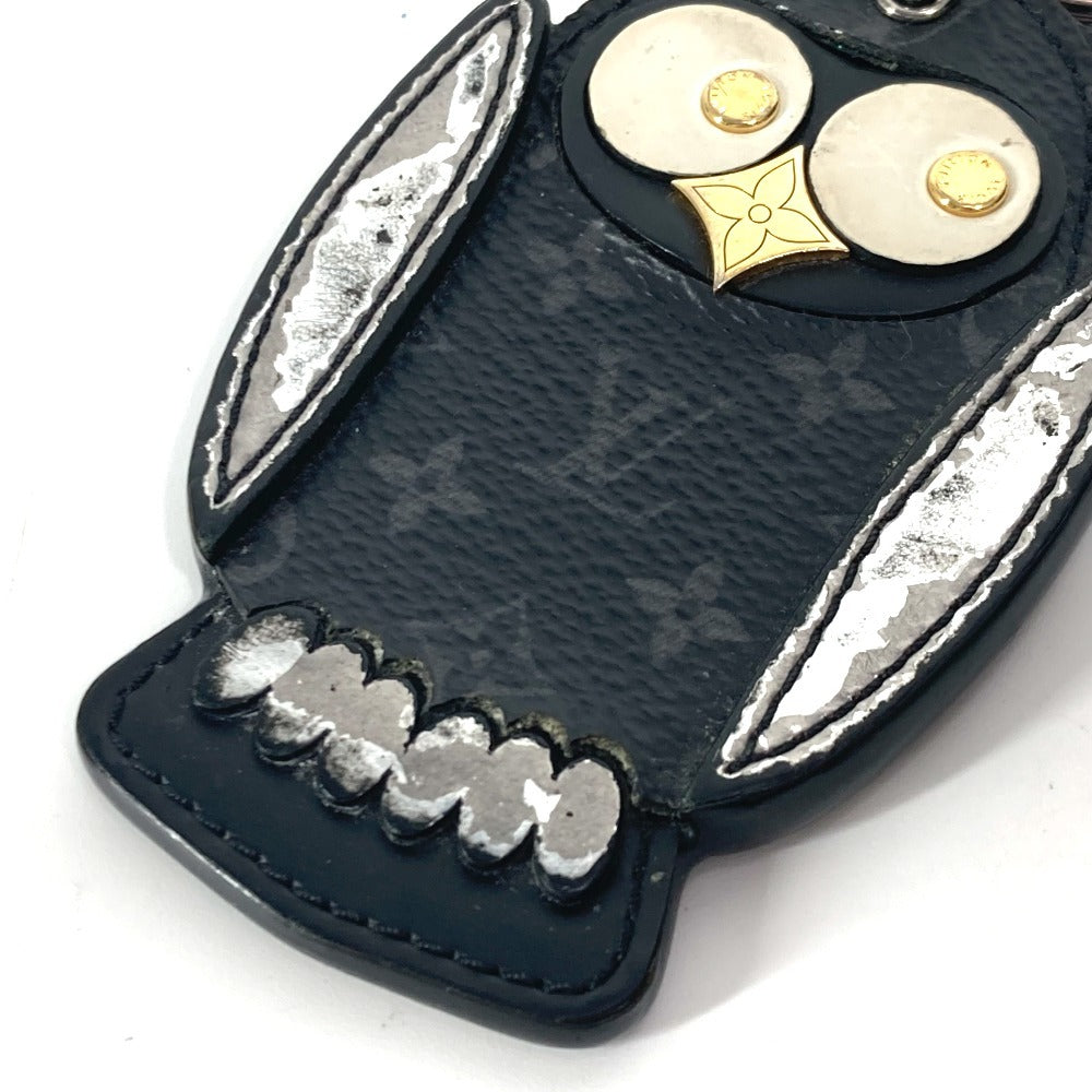 LOUIS VUITTON M69482 モノグラムエクリプス ポルト クレ・オウル バッグチャーム　フクロウ キーホルダー モノグラムエクリプスキャンバス ユニセックス ブラック