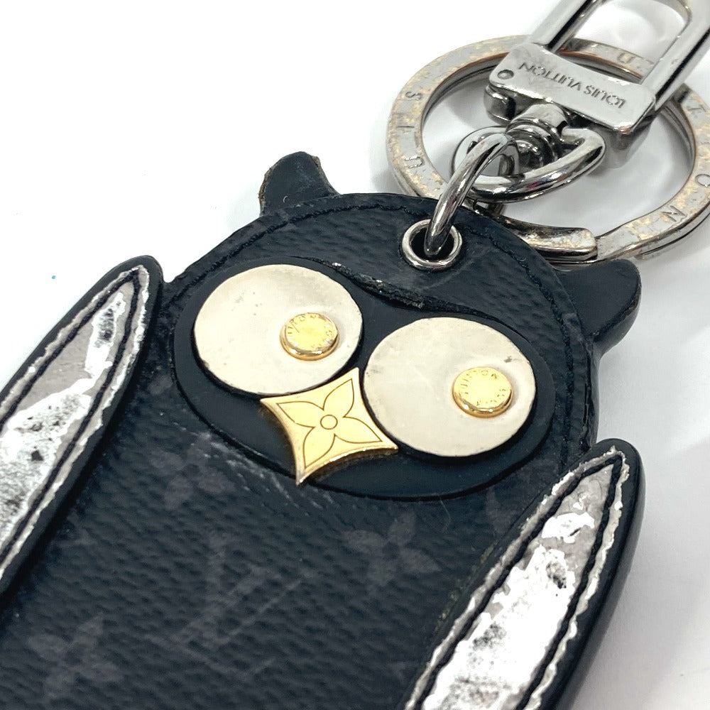 LOUIS VUITTON M69482 モノグラムエクリプス ポルト クレ・オウル バッグチャーム　フクロウ キーホルダー モノグラムエクリプスキャンバス ユニセックス ブラック