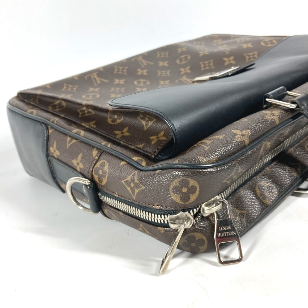 LOUIS VUITTON M56719 モノグラムマカサー ソフト ブリーフケース 2WAYバッグ ショルダーバッグ カバン 書類バッグ ビジネスバッグ モノグラムマカサーキャンバス メンズ ブラウン