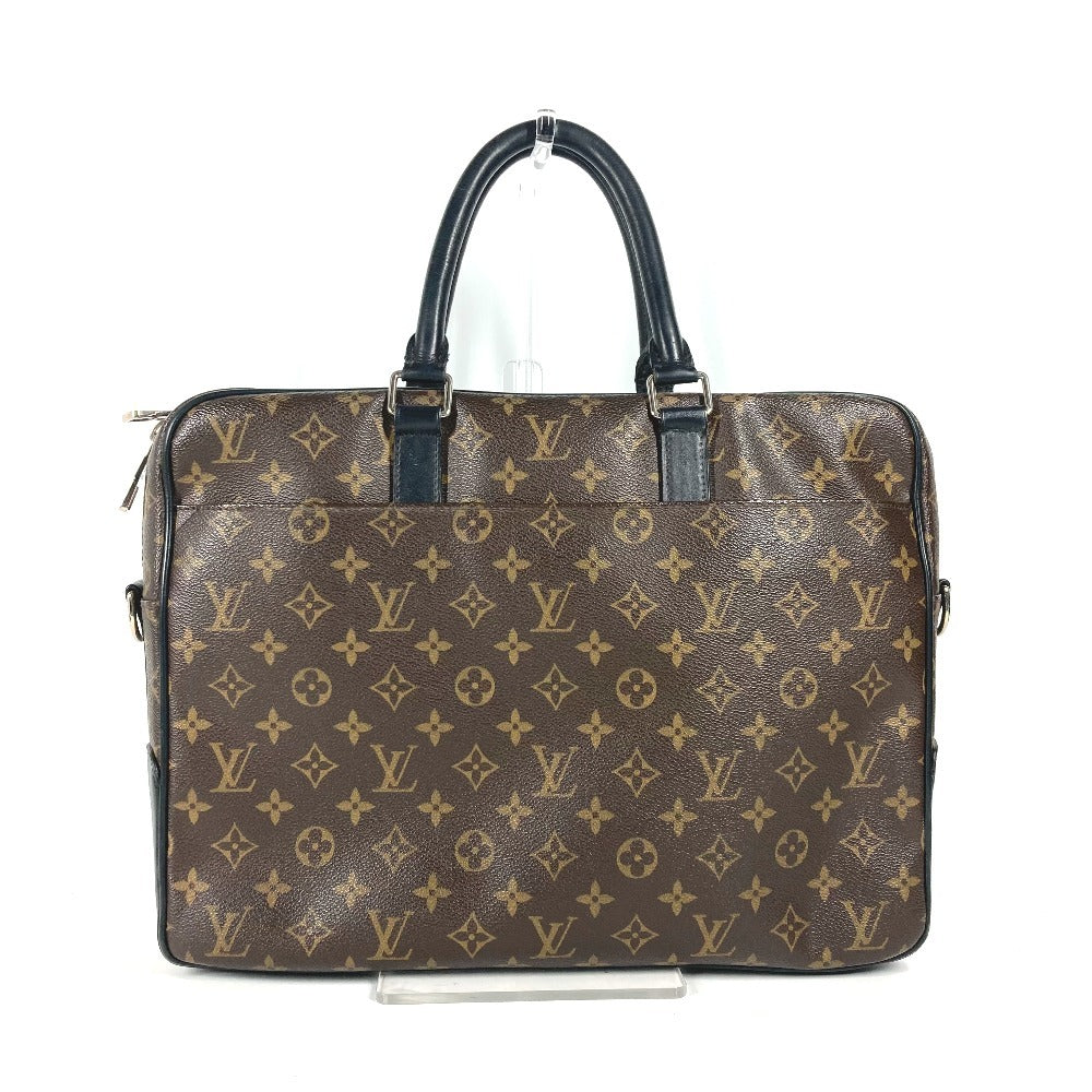 LOUIS VUITTON M56719 モノグラムマカサー ソフト ブリーフケース 2WAYバッグ ショルダーバッグ カバン 書類バッグ ビジネスバッグ モノグラムマカサーキャンバス メンズ ブラウン
