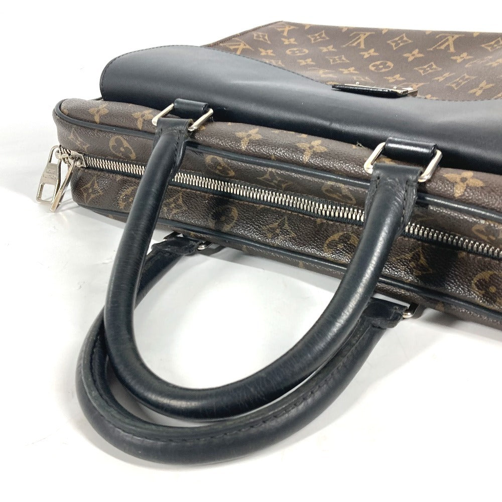 LOUIS VUITTON M56719 モノグラムマカサー ソフト ブリーフケース 2WAYバッグ ショルダーバッグ カバン 書類バッグ ビジネスバッグ モノグラムマカサーキャンバス メンズ ブラウン