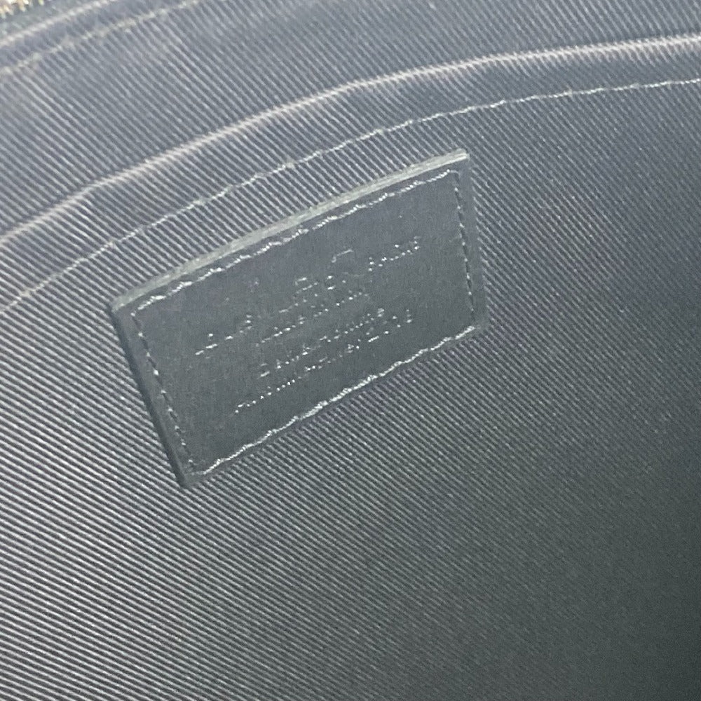 LOUIS VUITTON M63268 ダークアンフィニティ ポシェット コスモス ポーチ カバン クラッチバッグ レザー ユニセックス ブラック