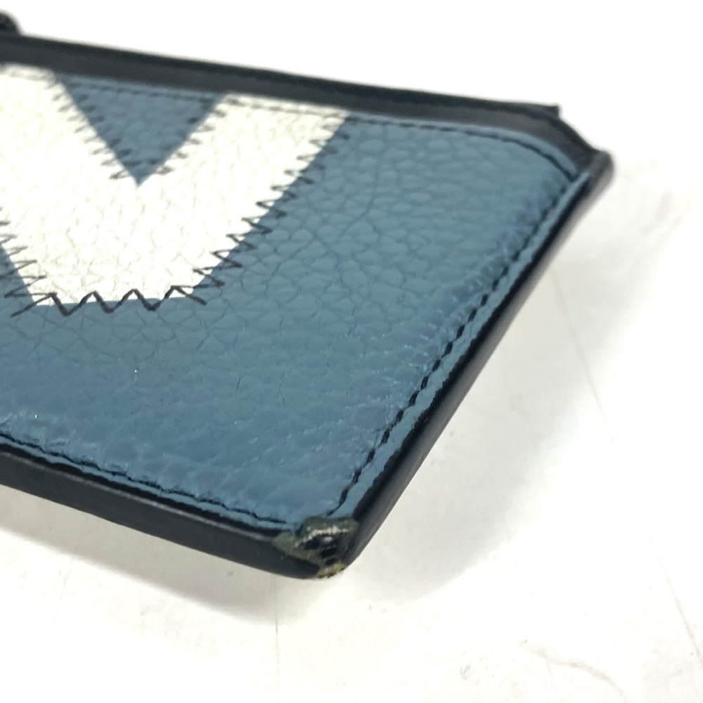 LOUIS VUITTON M81314 コインカードホルダー 財布 フラグメントケース 小銭入れ コインケース レザー メンズ ブルー